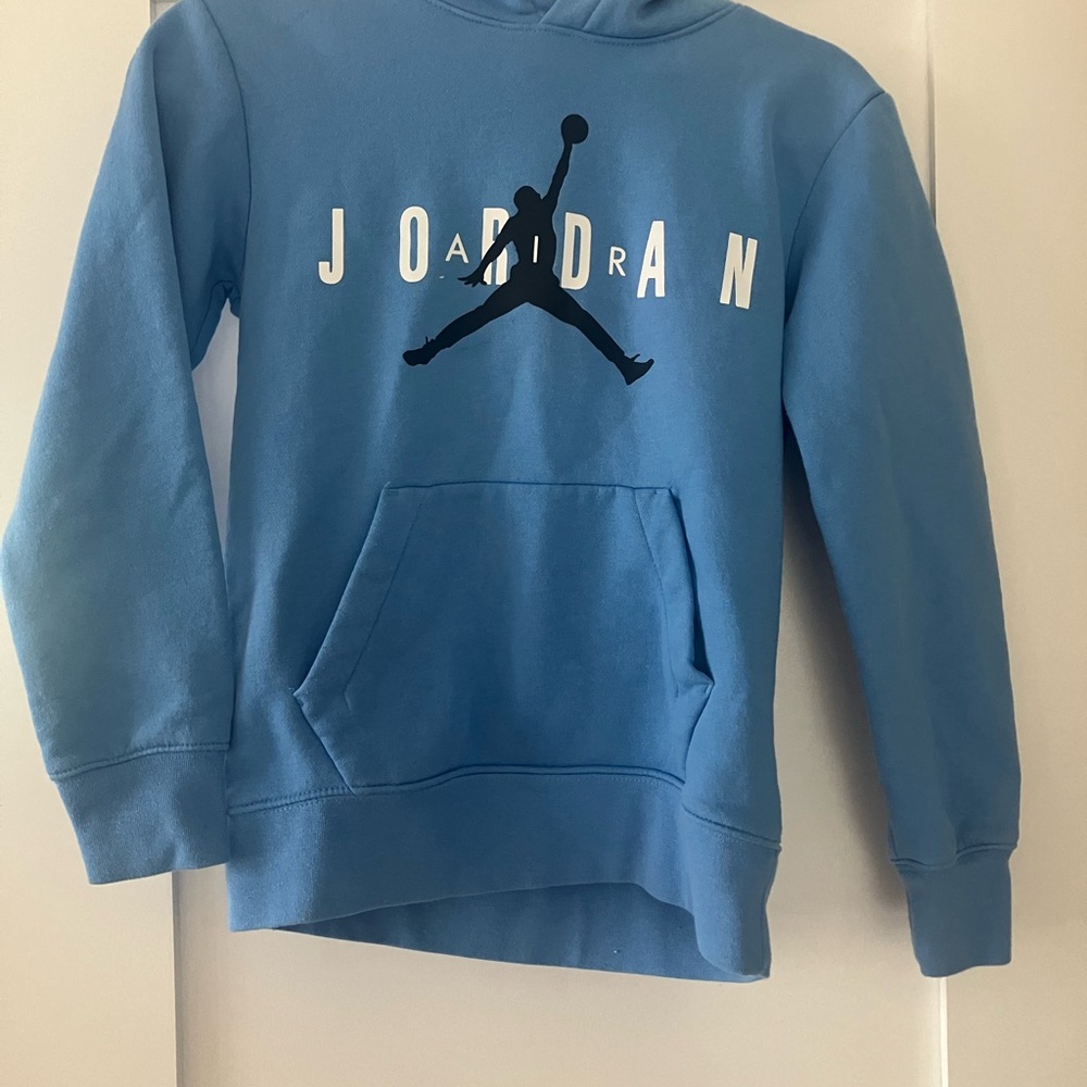Jordan Sky Blue Hoodie with black Logo